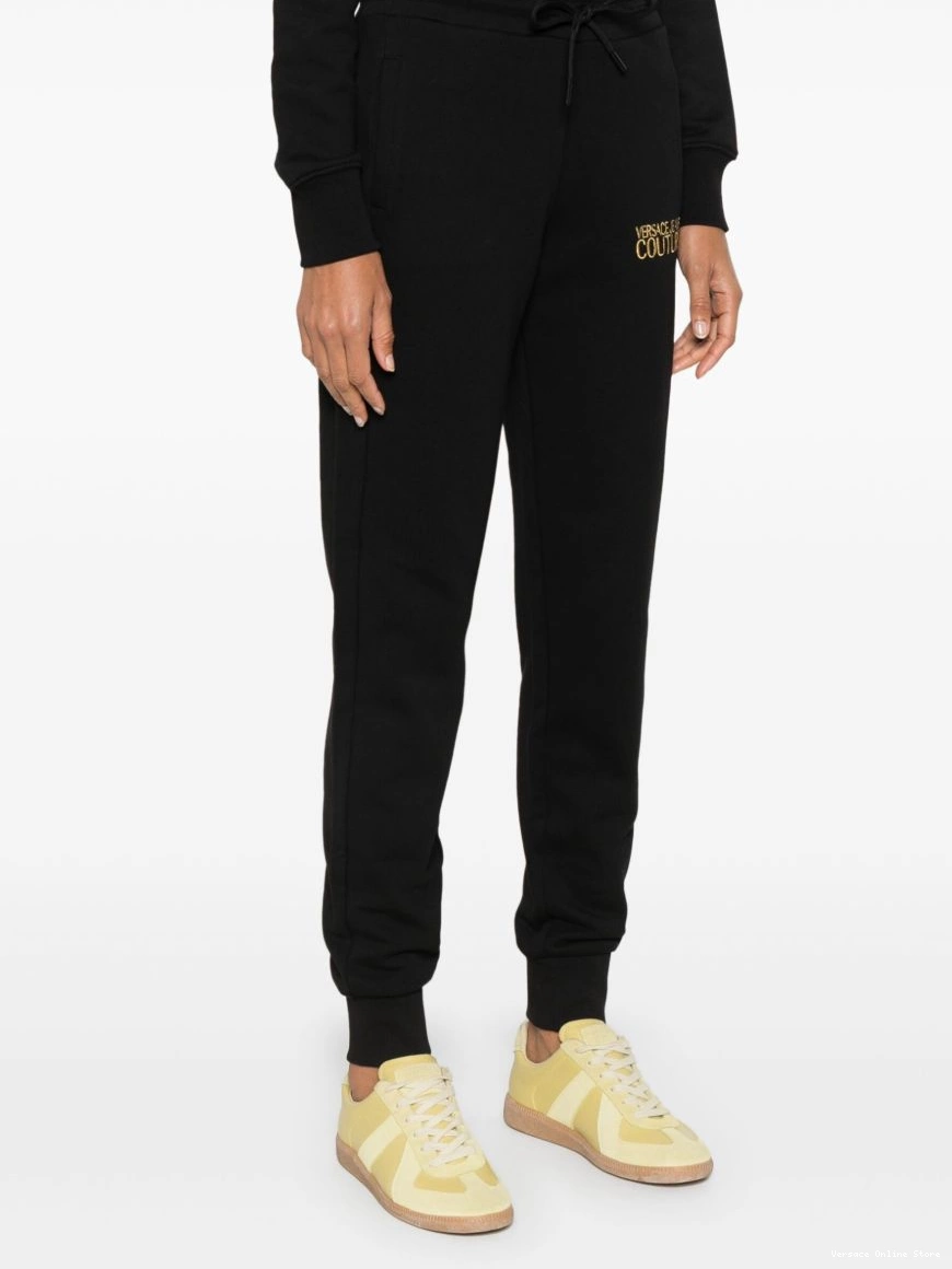 Cheap Jeans pants Versace Women track Couture logo-embroidered 0326